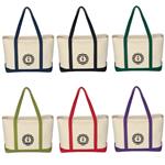 JH3235 Large Heavy Cotton Canvas Boat Tote With Custom Imprint